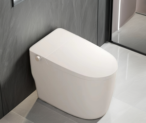 Nouvelle conception <span class=keywords><strong>de</strong></span> toilette intelligente à commande électronique automatique, chauffage céramique, allongée, blanche, à chasse d'eau au sol - Product Image 6