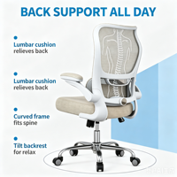 Silla de Oficina Ergonómica Giratoria de Cuero con Respaldo Alto Ondulado y Soporte Lumbar Ajustable para Uso en Casa, Hospital, Escuela o Taller