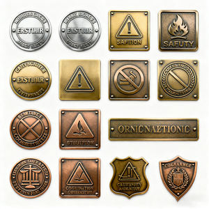 Targhetta in Alluminio Anodizzato, Logo in Metallo, Piccola Etichetta in Ottone, Insegna Smaltata in Acciaio Inox, Targhetta Personalizzata per Collana - Product Image 3