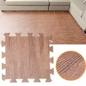 Printed Wood Grain Foam Play Mat Thick EVA Foam Puzzle Floor Mat Interlocking Floor Tiles For Gym Equipment