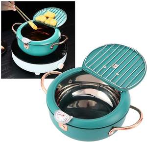 Wholesale Best Good Sale Home Deep Japanese Fryer <strong>Pot</strong> Oil Drip Drainer Rack for French Fries <strong>Fish</strong> Fryer - Product Image 3