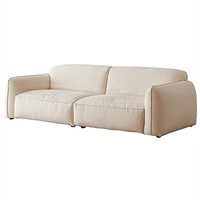 Canapé de loisir au design minimaliste, canapé droit de salon en velours blanc de style moderne, ensemble de meubles modulaires