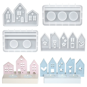 House Moule De Resina Power <strong>Strip</strong> Love Star House Candle Stick Gypsum Epoxy Silicone <strong>Resin</strong> Mold Silikonform Ornament - Product Image 2