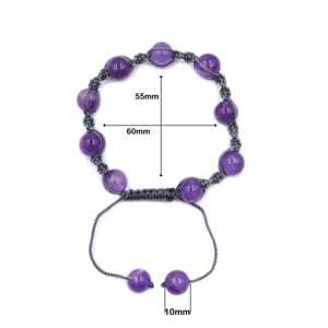 กำไลข้อมือทองทำมือ ปรับขนาดได้ ประดับด้วยลูกปัดอะมีทิสต์ ดีไซน์เก๋ สำหรับผู้หญิง ผู้ชาย เหมาะสำหรับงานฉลองครบรอบ งานแต่งงาน และงานปาร์ตี้ - Product Image 2