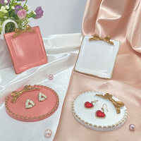 Plateau de rangement pour bijoux, style minimaliste en résine, de style européen, pour anniversaire, article décoratif, fait main, exquis