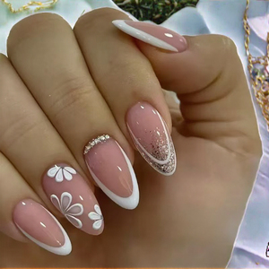 <span class=keywords><strong>Uñas</strong></span> Postizas de Gel Suave <span class=keywords><strong>Cortas</strong></span> en Forma de Almendra, 30 Piezas, Alta Calidad, Color <span class=keywords><strong>Rosa</strong></span> Especial, Estilo Francés - Product Image 3