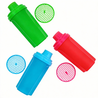 Bouteille de shaker en plastique pour protéines, personnalisée, résistante, de qualité supérieure, 500 ml, anti-fuite, gobelet mélangeur pour l'entraînement, cadeaux d'entreprise