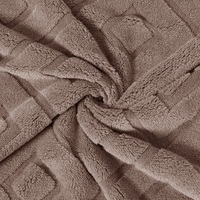 Couverture en polaire jacquard à motif géométrique double couche pour lit, canapé, hôtel, textile de maison, approvisionnement en gros