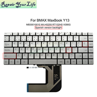 Clavier d'ordinateur portable rétroéclairé espagnol SP pour BMAX MaxBook Y13 MB30010010 XK-HS205 RT132HS X390G, claviers de remplacement argentés, neuf