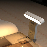 Luz de Lectura Ajustable de Silicona con 5 Colores de Luz, Batería de 700 mAh, Control de Temporizador, 12 LED, Recargable por USB, para Leer