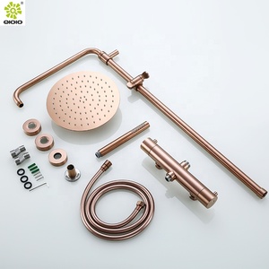 Khai Bình Qioio Thép Không Gỉ 304 Brushed Tắm Tiếp Xúc Với 2-Chức Năng Tĩnh Nhiệt Shower Mixer Cột - Product Image 6