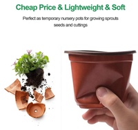Pots de pépinière pour plantes souples de 4 pouces, 10 étiquettes, couvercles transparents, petit plateau de démarrage, trous de vidange, 30 ensembles
