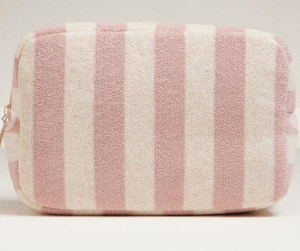 Personalized Embroidered Striped Terry Cosmetic <strong>Bag</strong> Bachelorette Party Customized Toiletry <strong>Bags</strong> Logo Stripe Cosmetic Pouch <strong>Bag</strong> - Product Image 2