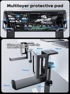 Vertical PC máy tính xách tay đứng với headphone chủ Bàn Side lưu trữ giá - Product Image 4