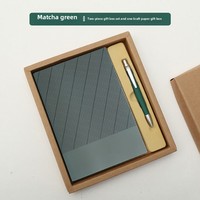 Ensemble de carnets de notes de luxe A5 personnalisés X615 avec couverture en tissu et en PP, rechargeables, papeterie, stylo, boîte cadeau en cuir, journal