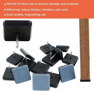 Nagelförmige Möbelgleiter Quadratische Stuhlbein-Gleiter Möbelfüße Gleiter Bodenschoner für Stuhl-, Tisch- und Schrankbeine - Product Image 2