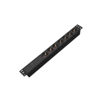 PDU Rak Mount 19" 1U OEM yang Sangat Dapat Disesuaikan, Tipe Schuko F dengan Pelindung Lonjakan Arus untuk Pusat Data & Penggunaan Rumah Tangga