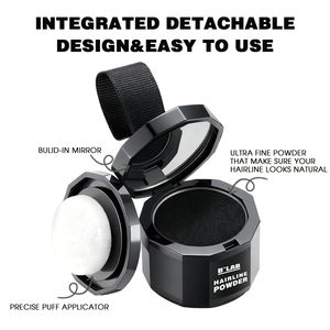 แป้งปิดผมบางกันน้ำสำหรับแต่งหน้าแบบ OEM ปกปิดรอยผมบาง ปิดผมบางบริเวณไรผม ป้องกันลม สีดำ - Product Image 3