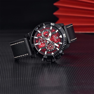 BENYAR 5197 reloj de cuarzo de lujo para hombre <span class=keywords><strong>Excel</strong></span> banda de cuero luminoso nuevo estilo cronógrafo reloj de pulsera regalo de alta calidad - Product Image 4