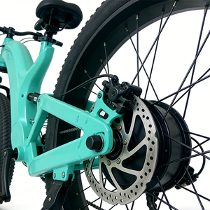 Vélo électrique tout-terrain pour femmes, couleur macaron, pneus larges, batterie intégrée, <span class=keywords><strong>moteur</strong></span> central, cadre en fibre de carbone, 36V - Product Image 6