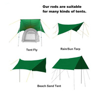 Poteaux d'auvent personnalisés abri de bâche pôle de tente extérieure anodisé pliable plage Camping tige randonnée tente tole