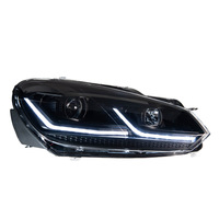 Pour Volkswagen Golf 6 (2009-2012) : Ensemble de phares améliorés avec lentilles LED 75W 12V et clignotants séquentiels