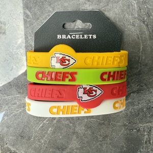 Bracelet personnalisé HOT en silicone Minnesota Vikings Bracelet en silicone gravé au poignet Bracelet lumineux - Product Image 4