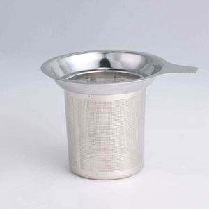 Customized Eco-Friendly Reusable Metal 304 Stainless Steel <b>Infuser</b> With Handle Loose Leaf Mesh Portable <b>Tea</b> Strainers - Product Image 1