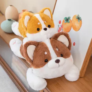 OEM Design Custom 55 CM Stuffed Animals Plush Corgi Plush Sad Corgi Stuffed Toy