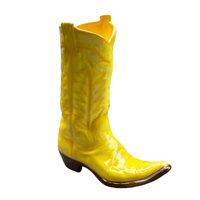 Vase à bottes de cow-boy en céramique extra large 12 peint à la main ou aérographe décoration de la maison occidentale décor de bottes de cowgirl
