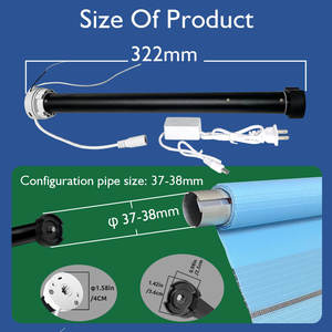 Stores enrouleurs zébrés motorisés électroniques en aluminium numérique SZMYQ pour la maison, tube <span class=keywords><strong>de</strong></span> 38 mm, charge <span class=keywords><strong>de</strong></span> 5,3 kg, utilisation intérieure, bureau, salon, <span class=keywords><strong>salle</strong></span> <span class=keywords><strong>de</strong></span> <span class=keywords><strong>bain</strong></span> - Product Image 4