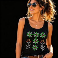 Motif de fleur en strass personnalisé, design de transfert thermique en strass pour t-shirt