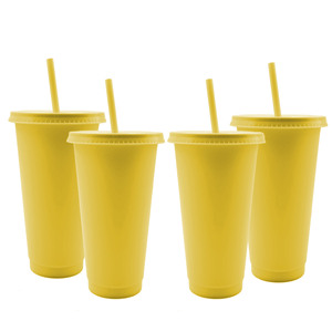 Tasse en plastique de marque personnalisée avec couvercle et paille pour café en PP avec logo <span class=keywords><strong>publicitaire</strong></span> de 24oz - Product Image 6