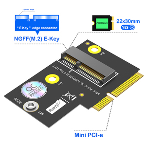 HLT HLT-066 NGFF (M.2) Bộ chuyển đổi e-key sang Mini PCI-E cho các mô-đun Wi-Fi ax210ngw/8265ngw/7265ngw/ax200ngw/9260ngw/8260ngw - Product Image 2