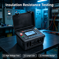 Testeur de résistance d'isolement portable 15 kV haute précision avec boîtier de protection IP54, stockage de 500 jeux de données, batterie rechargeable et générateur transformateur