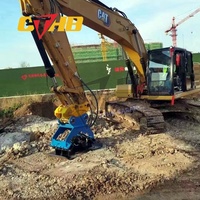 Compacteur vibrant hydraulique CTHB pour mini-excavatrice avec moteur et engrenage, matériau Q345B, pour compactage de sols et de terres et battage de pieux