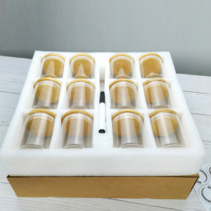 Hitzebeständiges Borosilikatglas 12-teiliges Küchen-Aufbewahrungsgläser-<span class=keywords><strong>Set</strong></span> 250ml Erhitzbare Multifunktionale Reisebehälter mit Bambusdeckel - Product Image 6