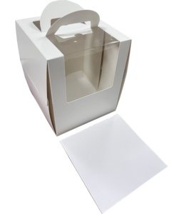Boîte de taille personnalisée pour gâteau, boîte à gâteau d'anniversaire 10x10x5, boîte à gâteau de 12 pouces avec plateau à gâteau - Product Image 5