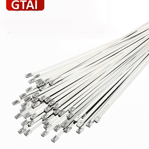 Fascette in Acciaio Inox GATI 4.6MM*300MM-304 con Chiusura a Sfera Non Rivestite 100 Pezzi/Sacchetto 0.18*11.8 Pollici - Product Image 1
