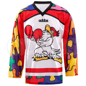 Jersey de hockey de equipo personalizado de alta calidad al por mayor servicio del OEM mejor jersey de hockey sobre hielo con su propio logotipo - Product Image 6