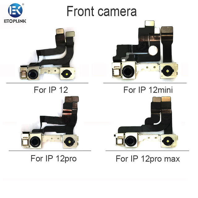 ETOPLINK Front Camera Flex Cable for 12/12mini/12pro/12pro Max Bar Design Repair Parts for 1 by 1 QC