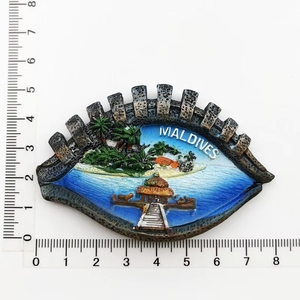 Ensemble d'aimants de réfrigérateur en résine, thème île tropicale, souvenir de vacances, décoration intérieure - Product Image 2