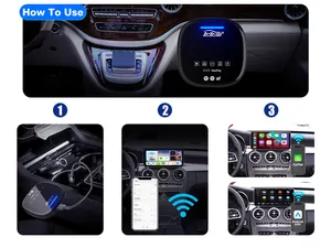 Adaptador inalámbrico de Carplay portátil, Caja Mágica compatible con HD, YouTube, Google Play Store, Android
