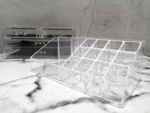 Acrilico Desktop Organizer Trasparente Multi-Funzione Rimovibile Supporto di Spazzola di Trucco di Stoccaggio Casa Contenitori Cosmetici con 4 Disegna - Product Image 6