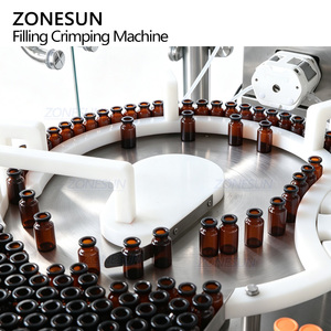 ZONESUN ZS-AFC39D Automatic Monoblock Rotary Peristaltic Pump <b>Glass</b> <b>Vial</b> Bottle Liquid Filling Stoppering Capping Machine - Product Image 3