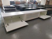 Téléviseur laser intelligent 2026 avec armoire télescopique électrique, projecteur à focale ultra courte, écran anti-lumière blanc relevable au sol