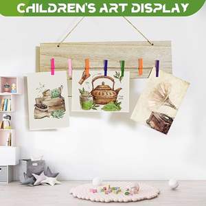 100 pinces à linge colorées en bois, pinces à linge colorées pour l'artisanat 2,9 pouces, pinces à linge pour suspendre dans la salle de classe - Product Image 3