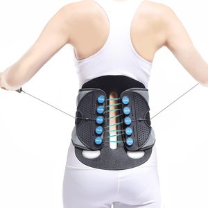 Soporte Lumbar HKJD con Sistema <span class=keywords><strong>de</strong></span> Doble Polea y Placa <span class=keywords><strong>de</strong></span> Descompresión Máxima, Ajustable, para Hernia Discal - Product Image 1