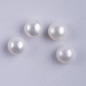 Perlas Naturales de Agua Dulce al por Mayor, 10-11 mm, Fuerte Brillo, Perlas de Pan, Medias Perforaciones, Partículas para DIY, Anillos, Aretes, Colores Blanco y Rosa - Product Image 3