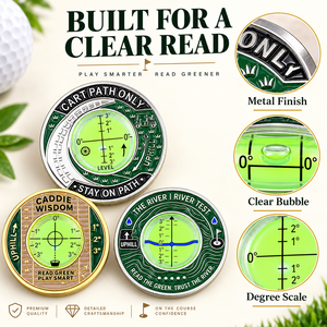 Custom Logo Golf Green Reader 40mm Clear Bubble Level Double Sided Golf Gift OEM Wholesale Supplier - Product Image 3